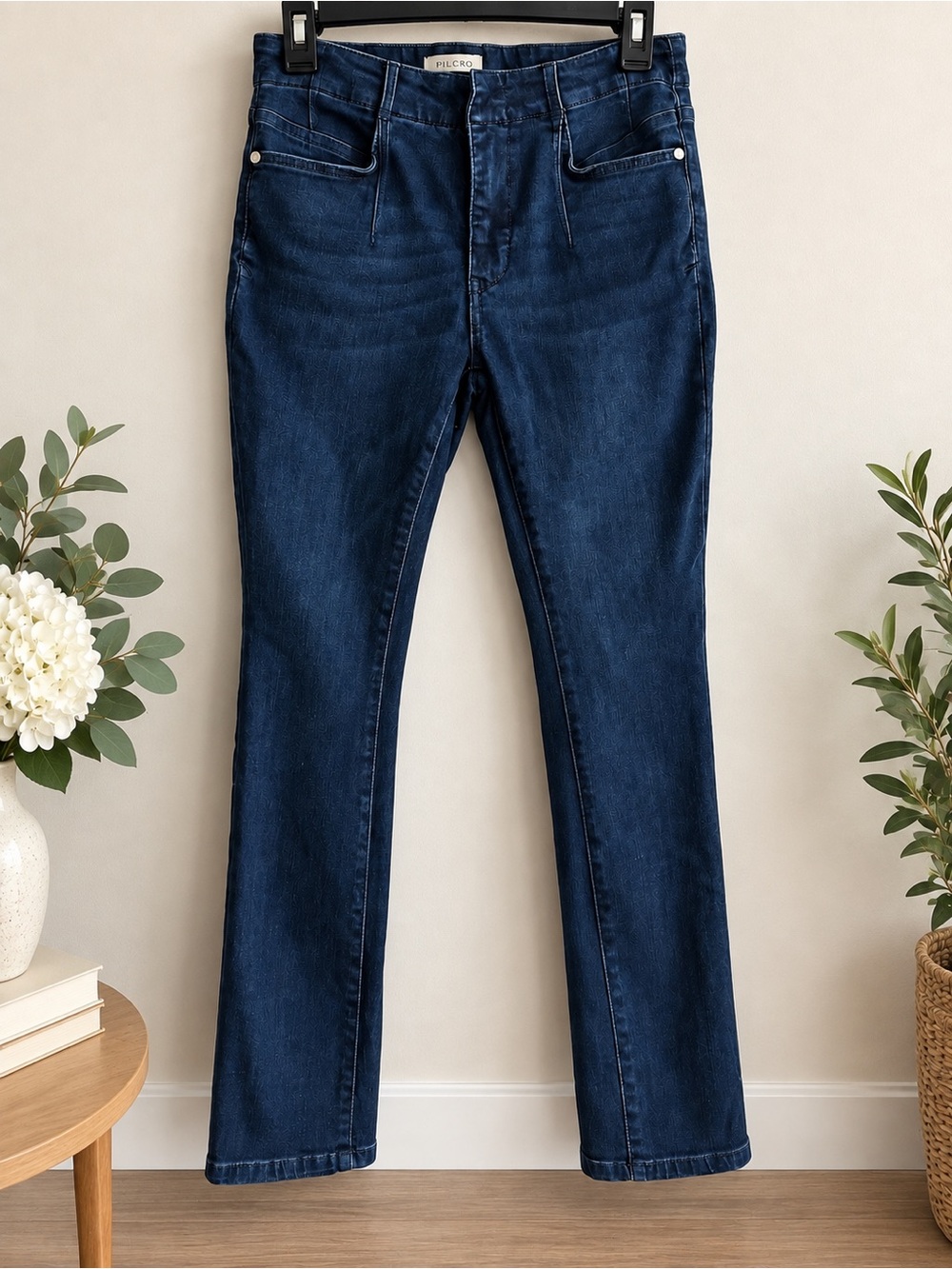 Pilcro Anthropologie Dark Wash High Rise Straight Jeans Size 27
